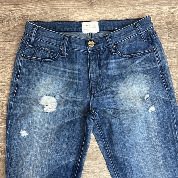 McGuire Denim Women’s Mid-Rise Distressed Straight Leg Jeans Blue Sz 24 - Picture 2 of 12